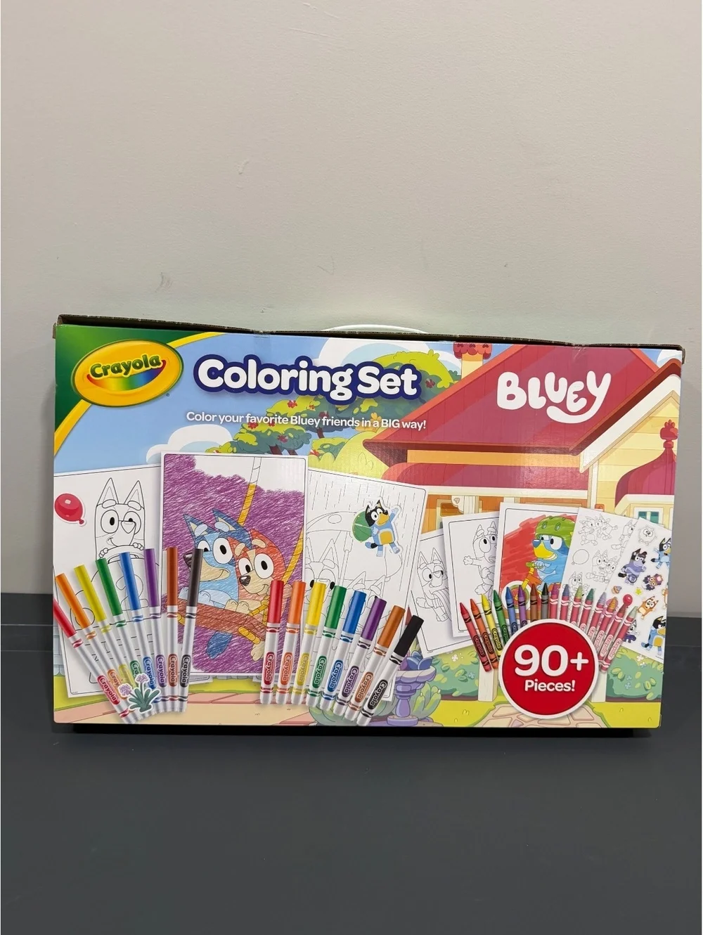Crayola Bluey Coloring Set 90+ Pieces Markers Crayons Kids Art New Sealed Gift